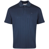 J.Lindeberg Golf Shirt - Simon Stripe Regular Fit - JL Navy SS26