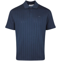 J.Lindeberg Golf Shirt - Simon Stripe Regular Fit - JL Navy SS26