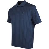 J.Lindeberg Golf Shirt - Simon Stripe Regular Fit - JL Navy SS26