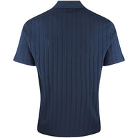 J.Lindeberg Golf Shirt - Simon Stripe Regular Fit - JL Navy SS26