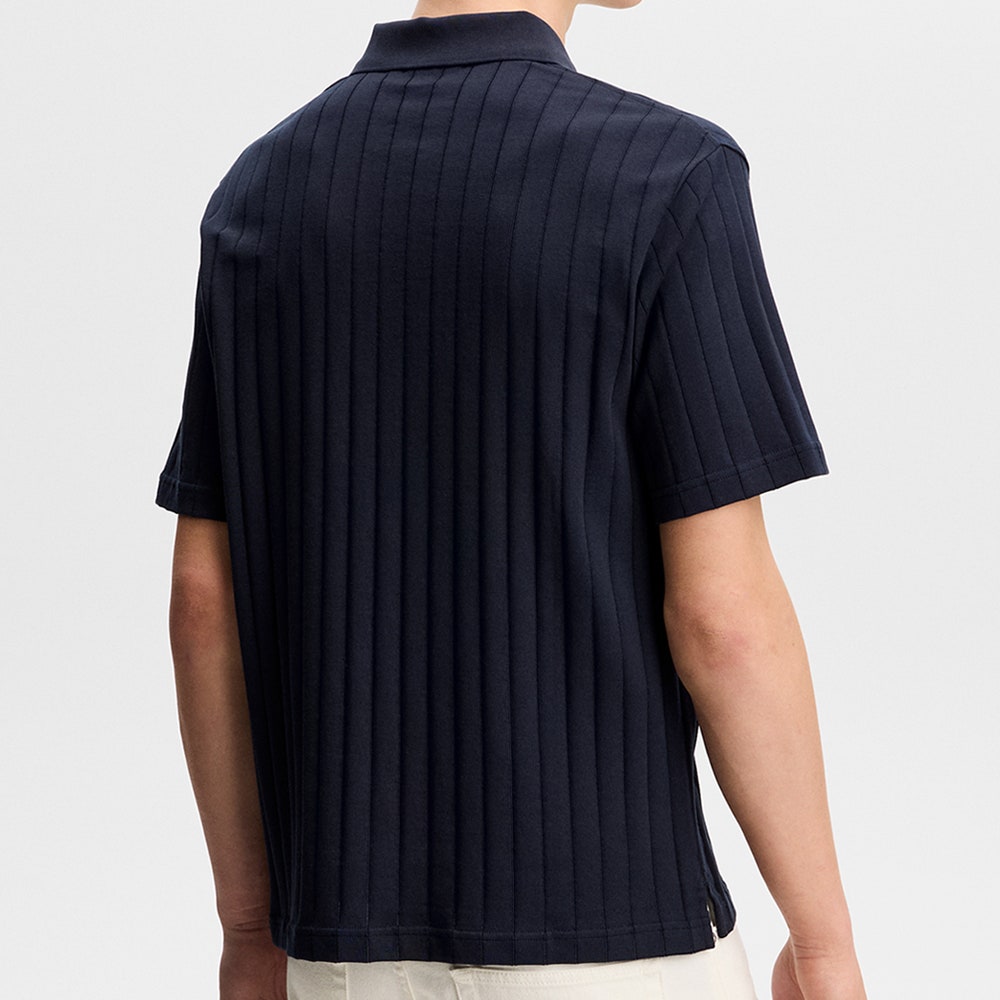 J.Lindeberg Golf Shirt - Simon Stripe Regular Fit - JL Navy SS26