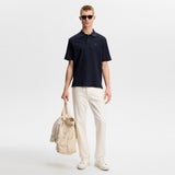 J.Lindeberg Golf Shirt - Simon Stripe Regular Fit - JL Navy SS26