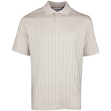 J.Lindeberg Golf Shirt - Simon Stripe Regular Fit - Moonbeam SS26