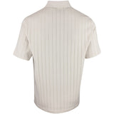 J.Lindeberg Golf Shirt - Simon Stripe Regular Fit - Moonbeam SS26