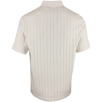 J.Lindeberg Golf Shirt - Simon Stripe Regular Fit - Moonbeam SS26