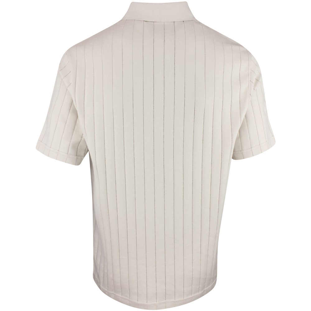 J.Lindeberg Golf Shirt - Simon Stripe Regular Fit - Moonbeam SS26
