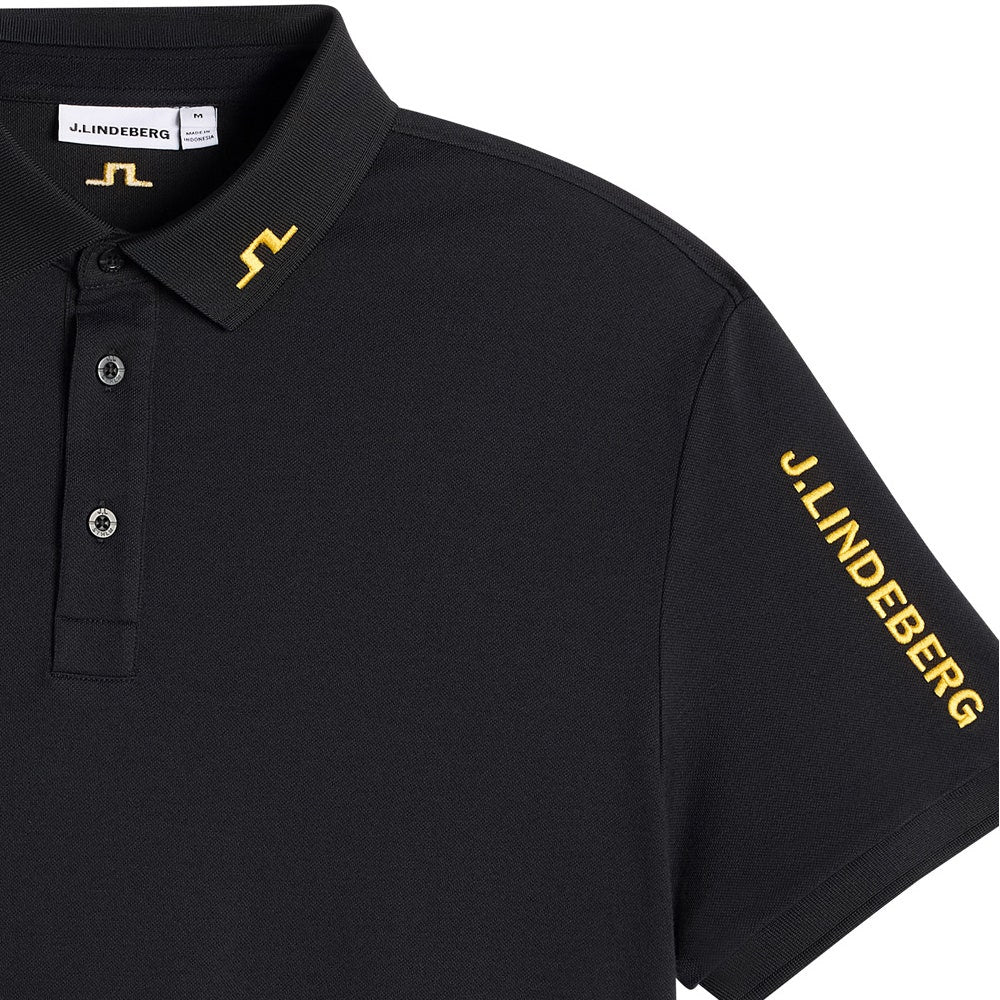 J.Lindeberg Golf Shirt - Tour Tech Pique Reg. Fit - Black 2026
