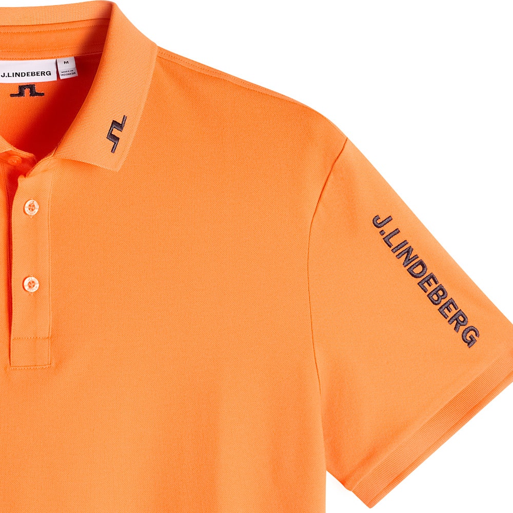 J.Lindeberg Golf Shirt - Tour Tech Pique Reg. Fit - Golden Poppy 2026