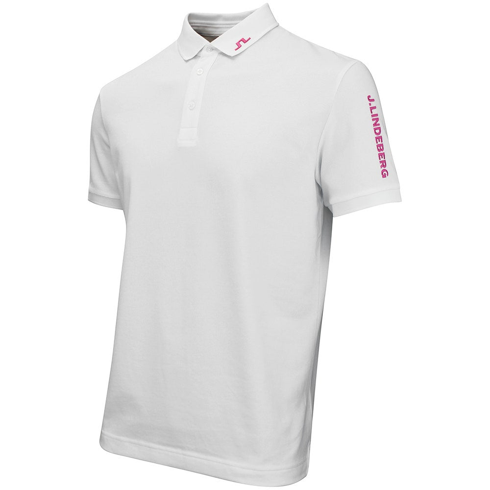 J.Lindeberg Golf Shirt - Tour Tech Pique Reg. Fit - White 2026