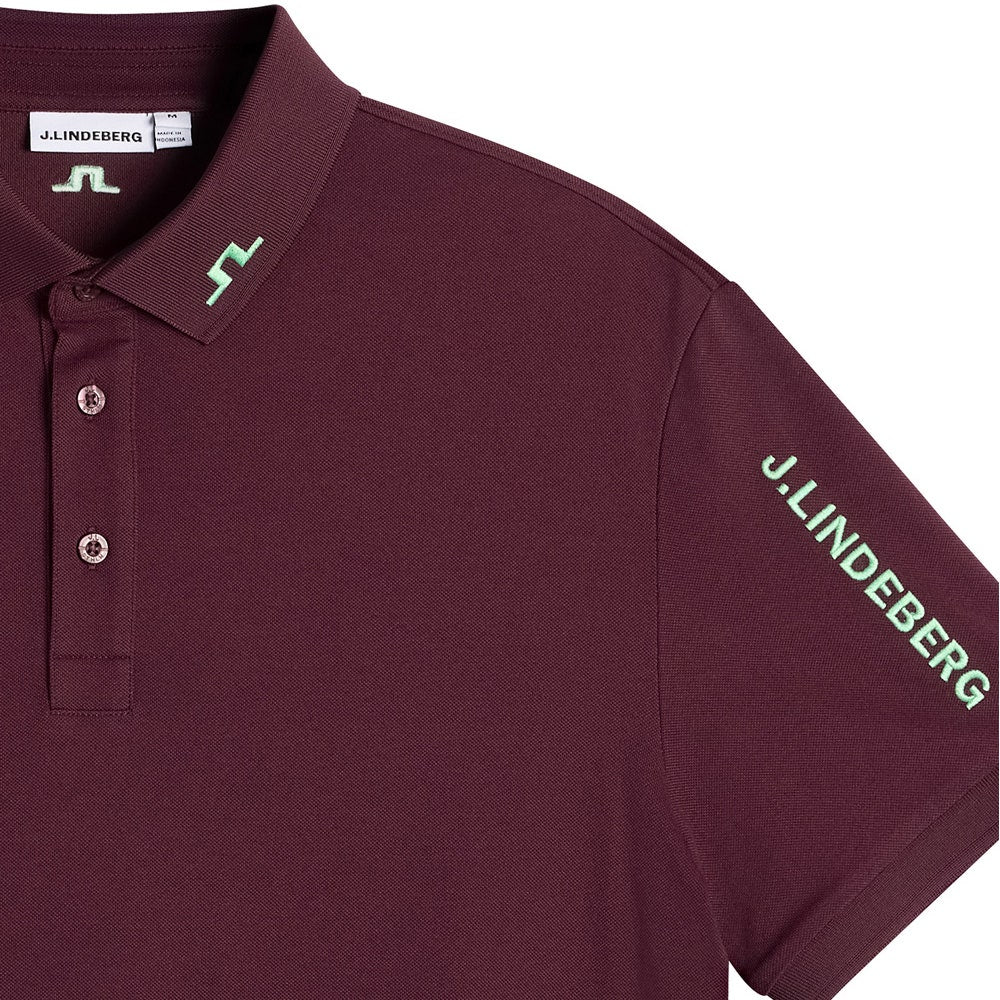 J.Lindeberg Golf Shirt - Tour Tech Pique Reg. Fit - Winetasting 2026