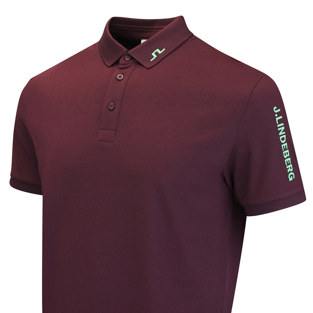 J.Lindeberg Golf Shirt - Tour Tech Pique Reg. Fit - Winetasting 2026