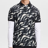 J.Lindeberg Golf Shirt - Tour Tech Print Reg. Fit - BF Black AW26