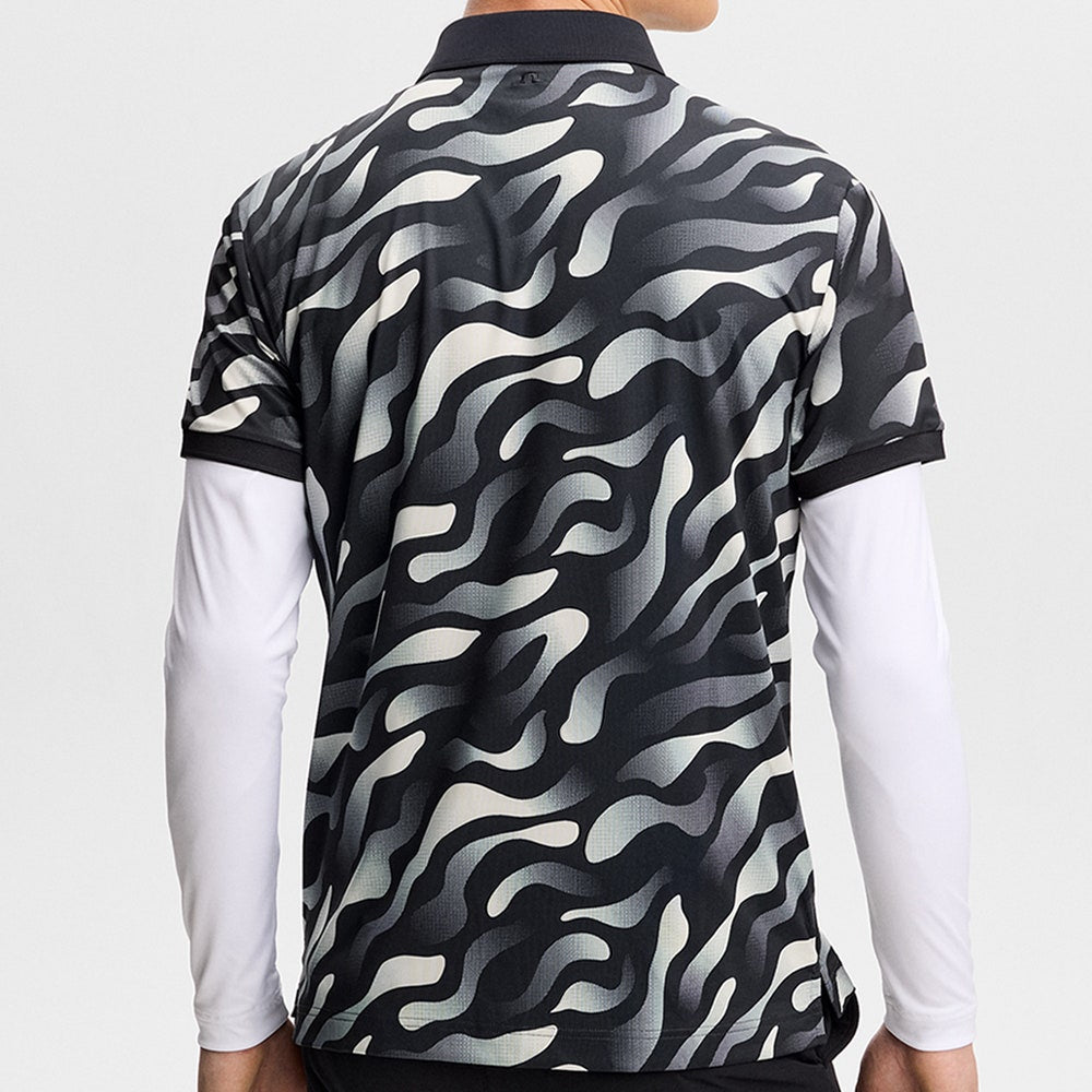 J.Lindeberg Golf Shirt - Tour Tech Print Reg. Fit - BF Black AW26