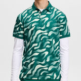 J.Lindeberg Golf Shirt - Tour Tech Print Reg. Fit - BF Forest AW26
