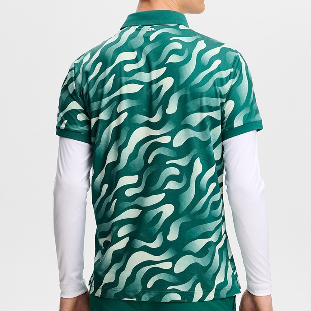 J.Lindeberg Golf Shirt - Tour Tech Print Reg. Fit - BF Forest AW26