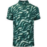 J.Lindeberg Golf Shirt - Tour Tech Print Reg. Fit - BF Forest AW26
