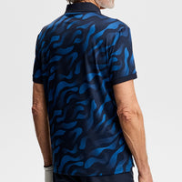 J.Lindeberg Golf Shirt - Tour Tech Print Reg. Fit - BF Navy AW26