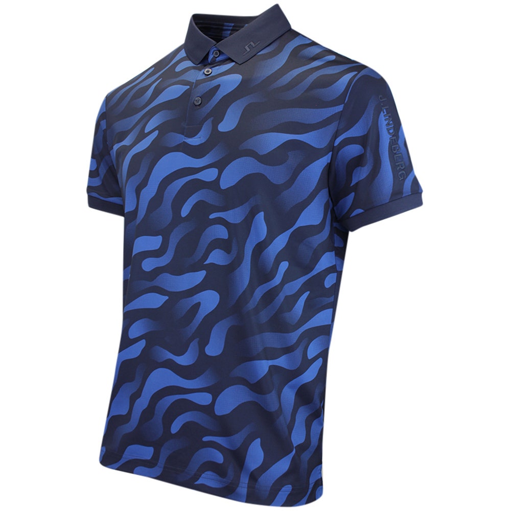 J.Lindeberg Golf Shirt - Tour Tech Print Reg. Fit - BF Navy AW26