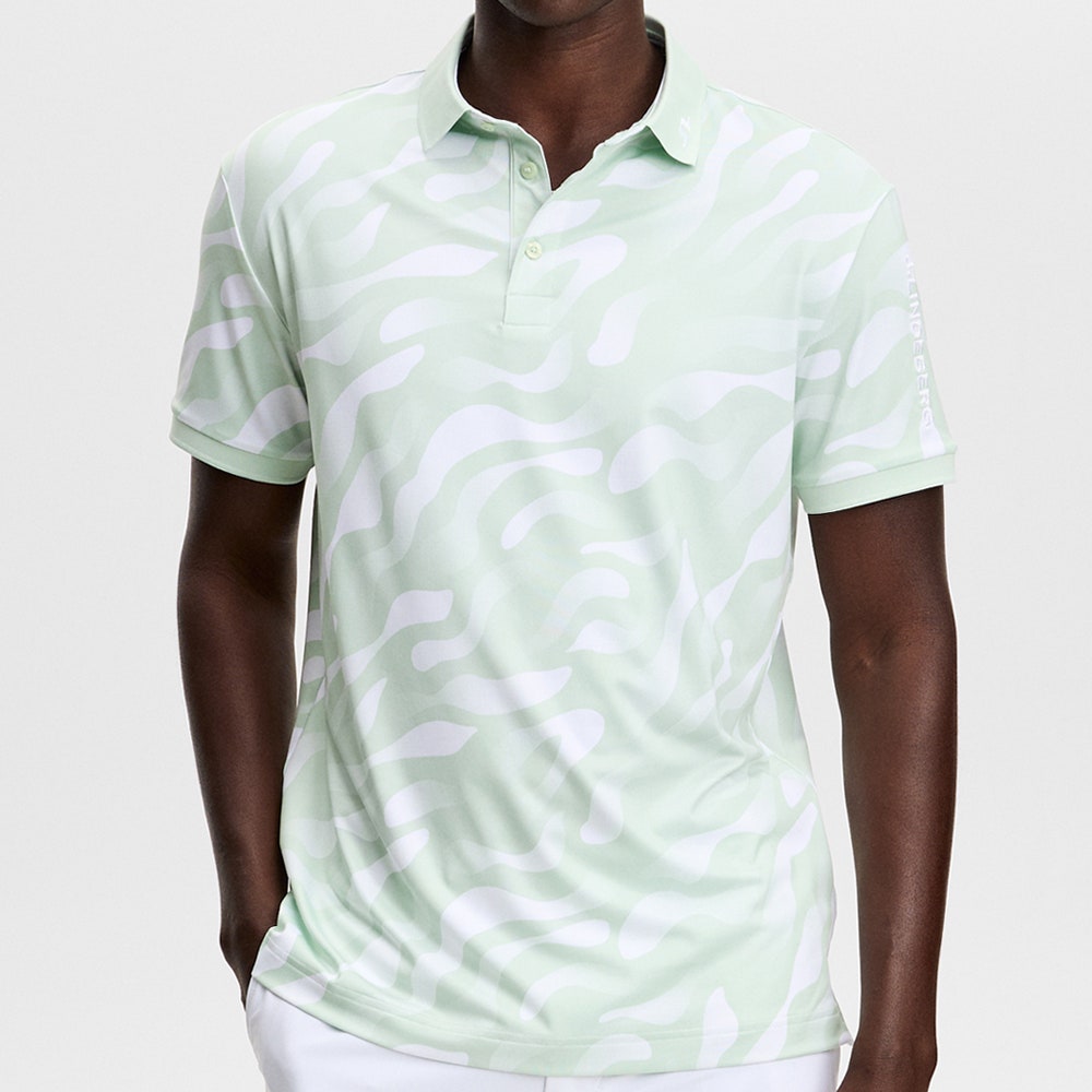 J.Lindeberg Golf Shirt - Tour Tech Print Reg. Fit - BF S. Green AW26