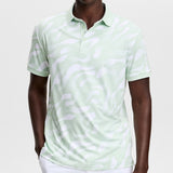 J.Lindeberg Golf Shirt - Tour Tech Print Reg. Fit - BF S. Green AW26