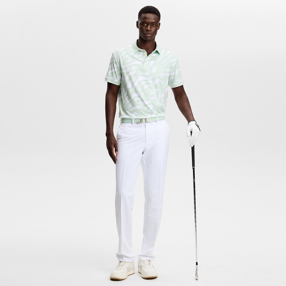 J.Lindeberg Golf Shirt - Tour Tech Print Reg. Fit - BF S. Green AW26