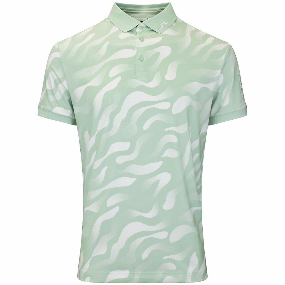 J.Lindeberg Golf Shirt - Tour Tech Print Reg. Fit - BF S. Green AW26