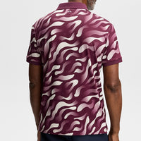 J.Lindeberg Golf Shirt - Tour Tech Print Reg. Fit - BF Wine AW26