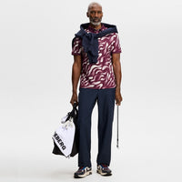 J.Lindeberg Golf Shirt - Tour Tech Print Reg. Fit - BF Wine AW26