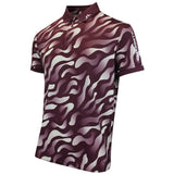 J.Lindeberg Golf Shirt - Tour Tech Print Reg. Fit - BF Wine AW26