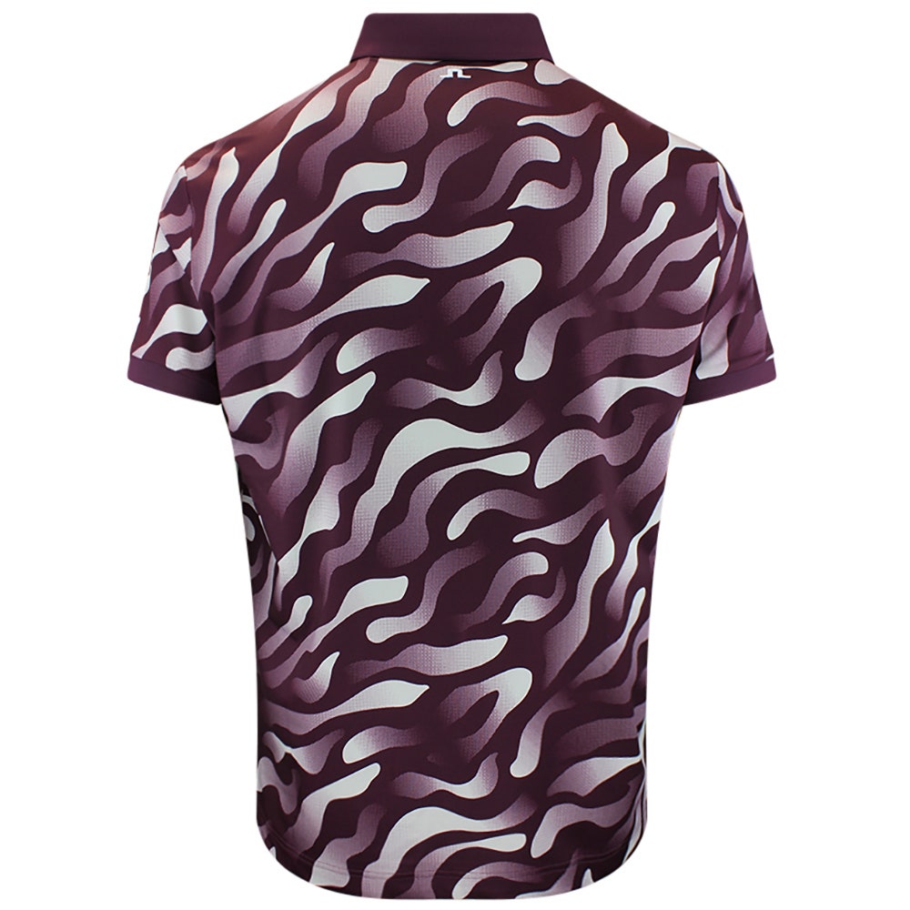 J.Lindeberg Golf Shirt - Tour Tech Print Reg. Fit - BF Wine AW26