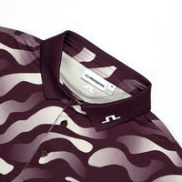 J.Lindeberg Golf Shirt - Tour Tech Print Reg. Fit - BF Wine AW26
