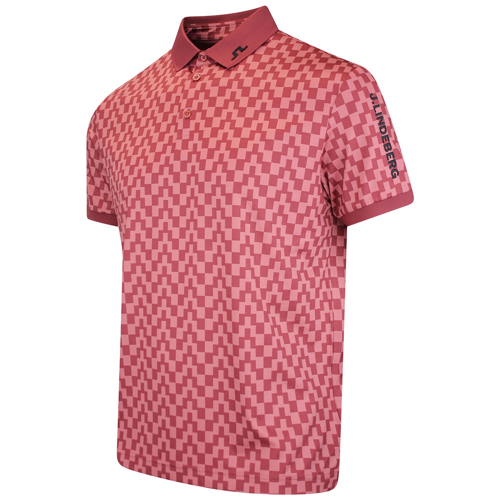 J.Lindeberg Golf Shirt - Tour Tech Print Reg. Fit - BS Apple SS26
