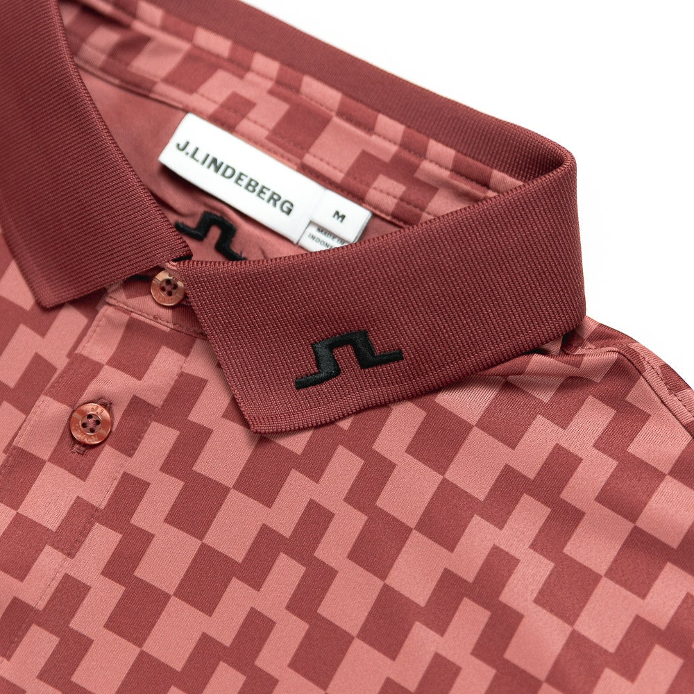 J.Lindeberg Golf Shirt - Tour Tech Print Reg. Fit - BS Apple SS26