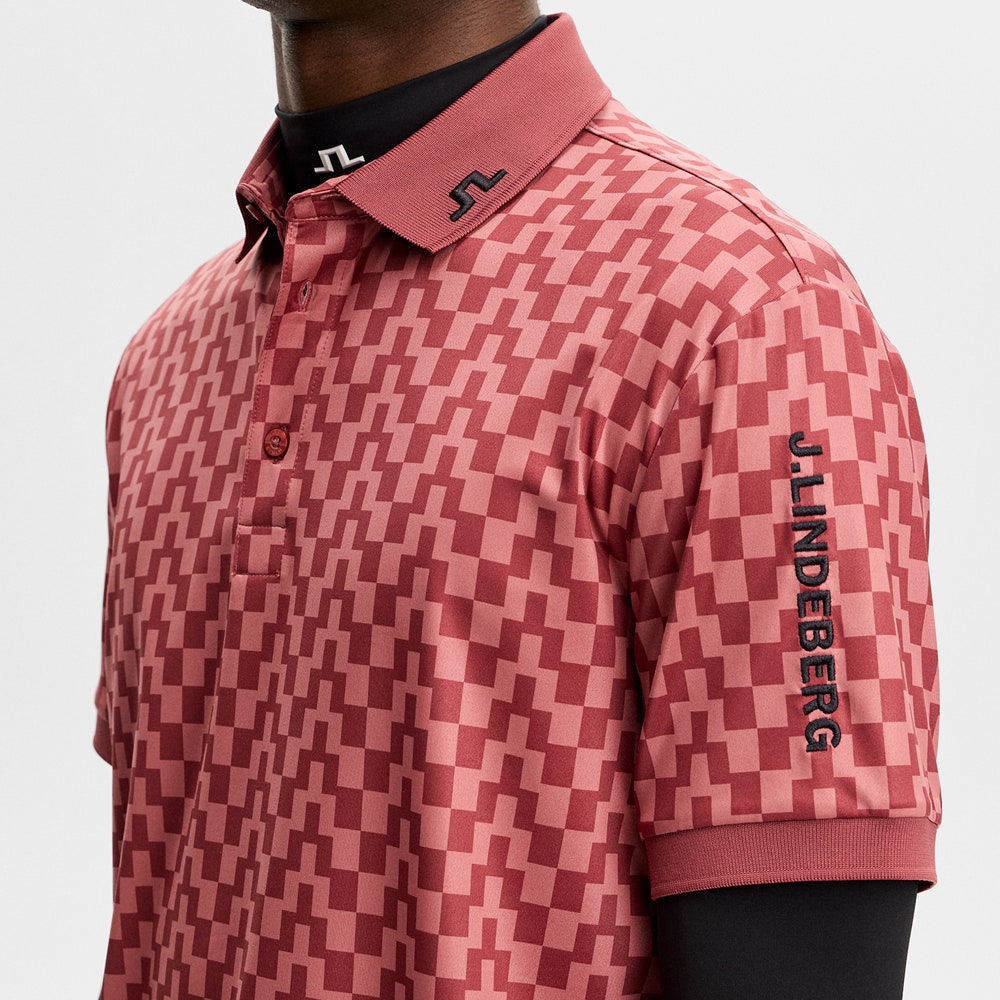 J.Lindeberg Golf Shirt - Tour Tech Print Reg. Fit - BS Apple SS26
