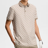 J.Lindeberg Golf Shirt - Tour Tech Print Reg. Fit - BS Brindle SS26