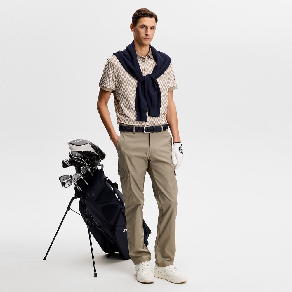J.Lindeberg Golf Shirt - Tour Tech Print Reg. Fit - BS Brindle SS26