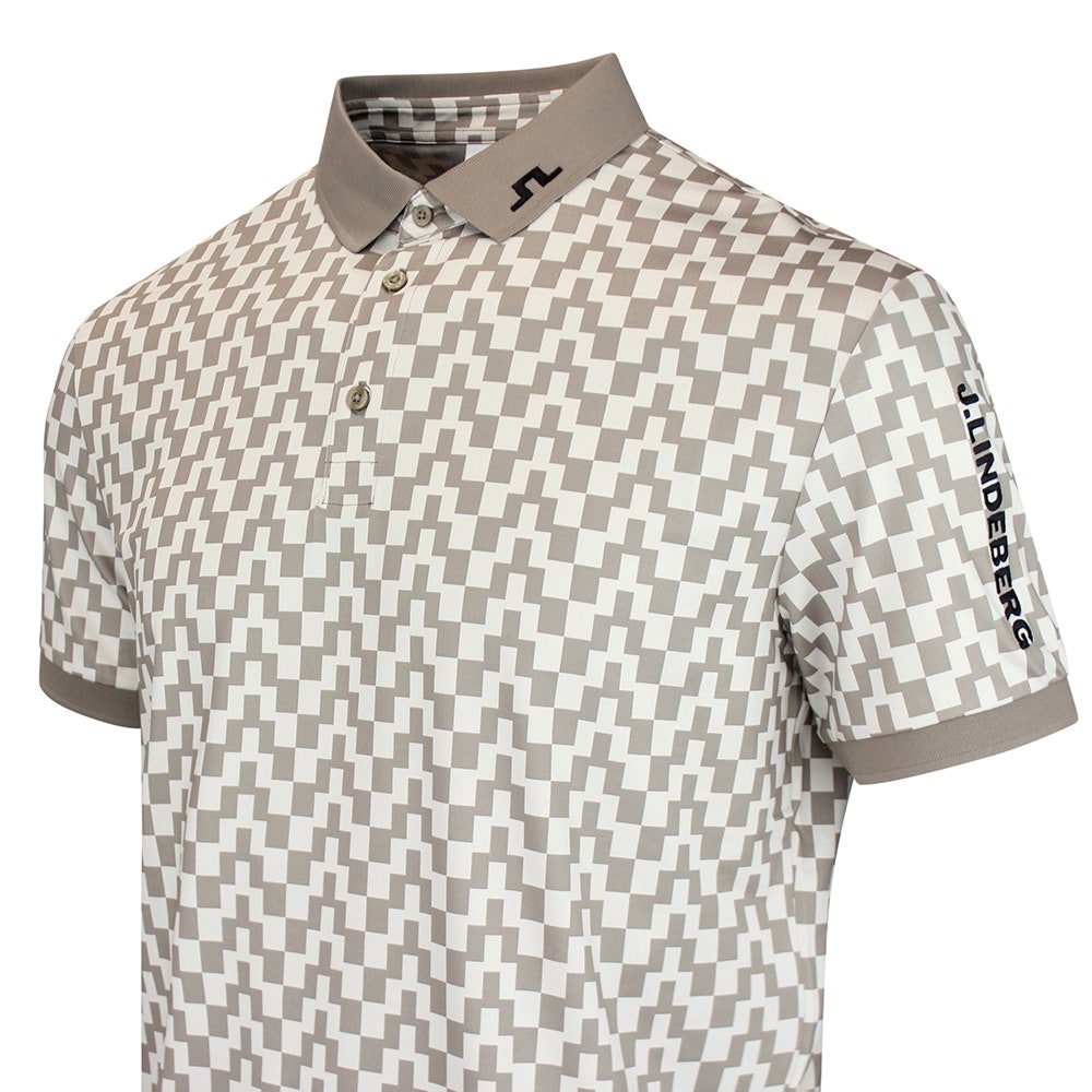 J.Lindeberg Golf Shirt - Tour Tech Print Reg. Fit - BS Brindle SS26