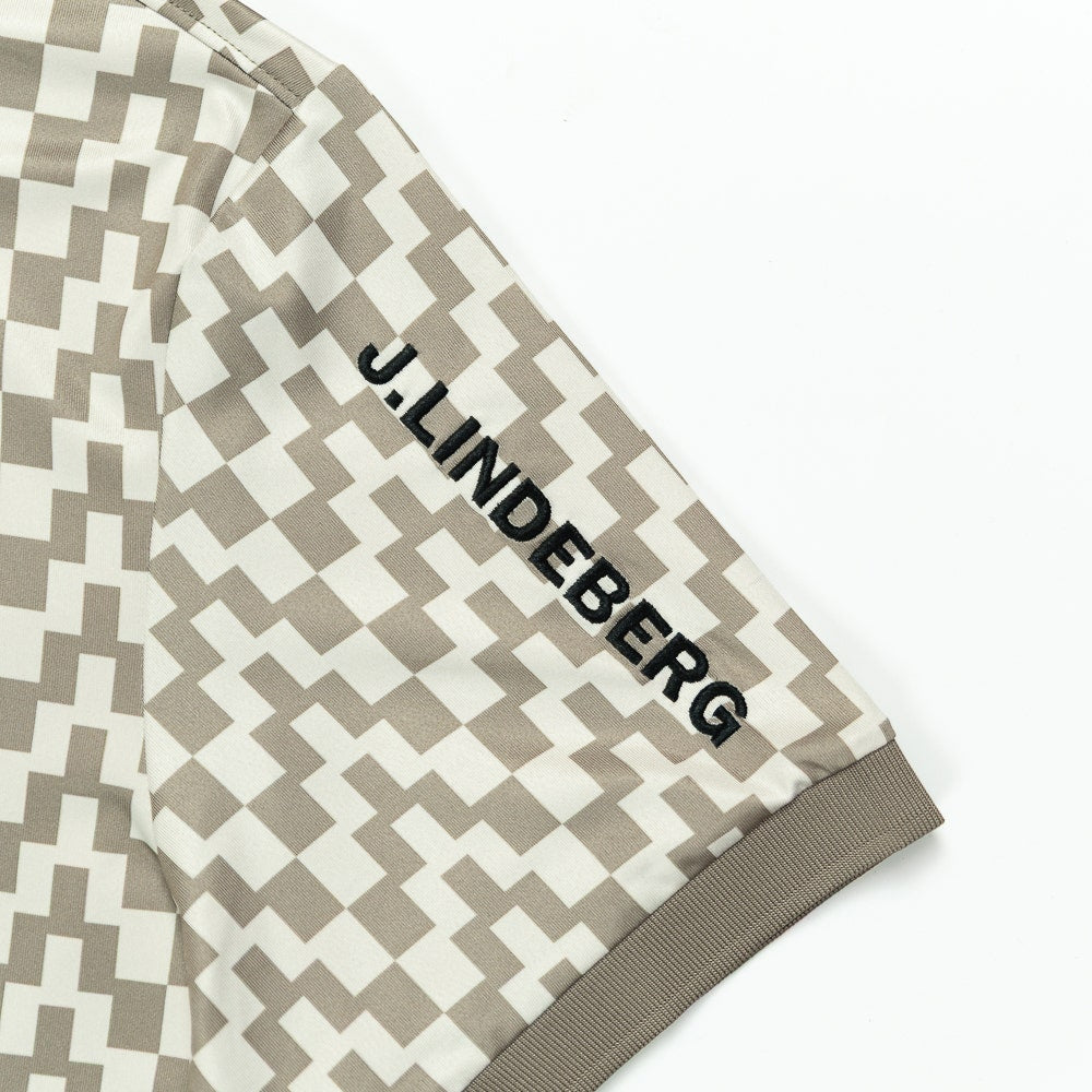 J.Lindeberg Golf Shirt - Tour Tech Print Reg. Fit - BS Brindle SS26