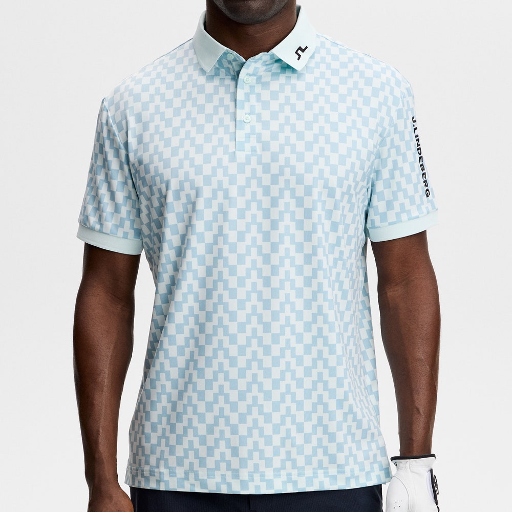 J.Lindeberg Golf Shirt - Tour Tech Print Reg. Fit - BS Skylight SS26