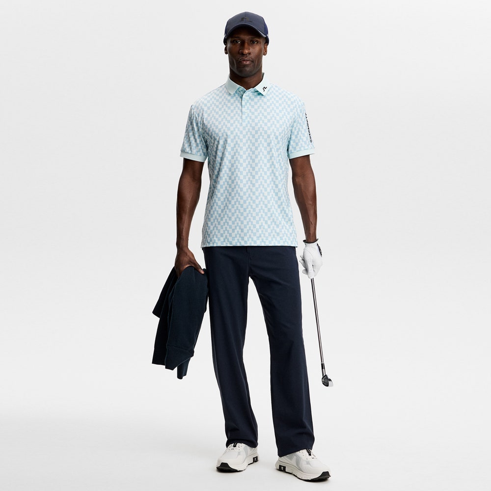 J.Lindeberg Golf Shirt - Tour Tech Print Reg. Fit - BS Skylight SS26