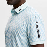 J.Lindeberg Golf Shirt - Tour Tech Print Reg. Fit - BS Skylight SS26