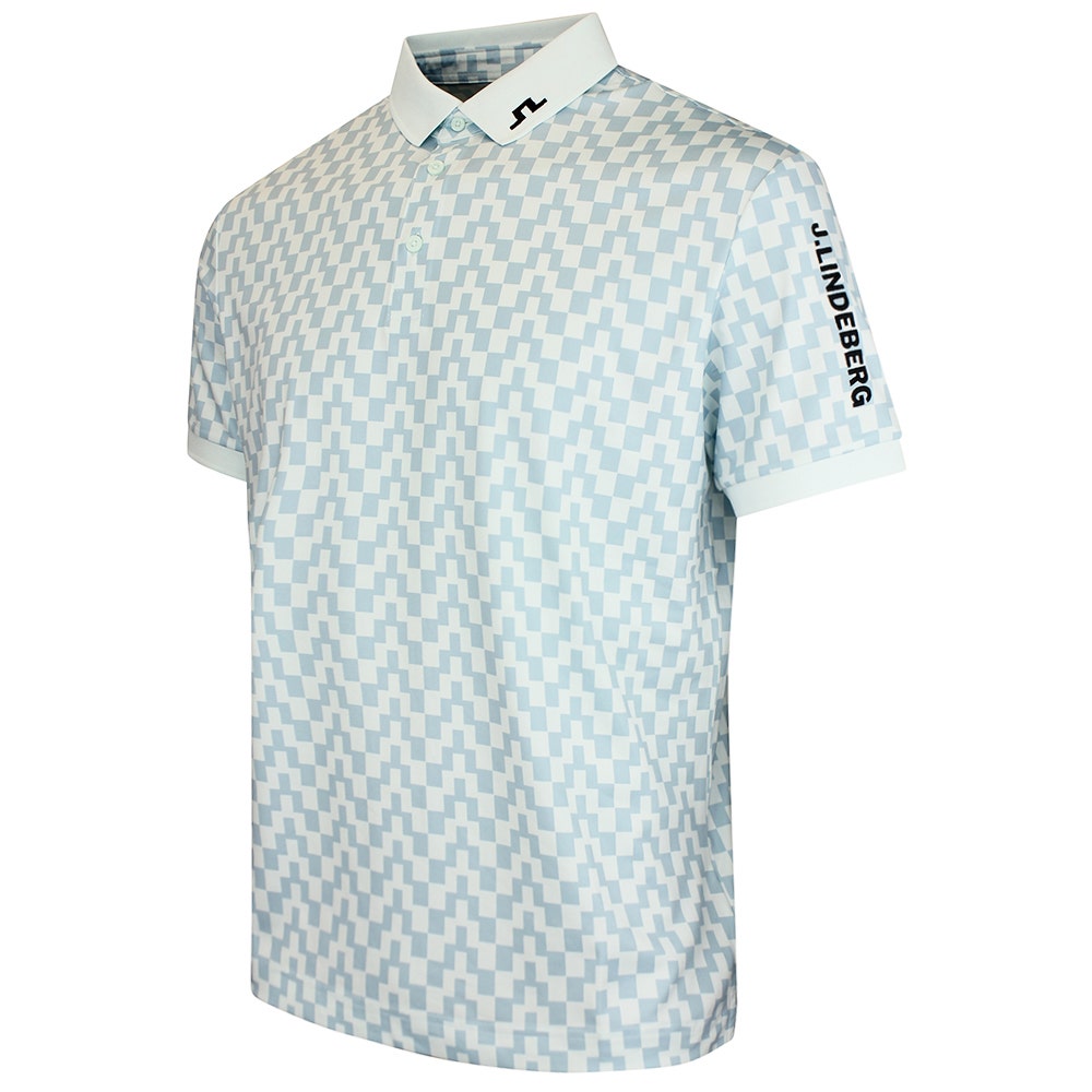 J.Lindeberg Golf Shirt - Tour Tech Print Reg. Fit - BS Skylight SS26