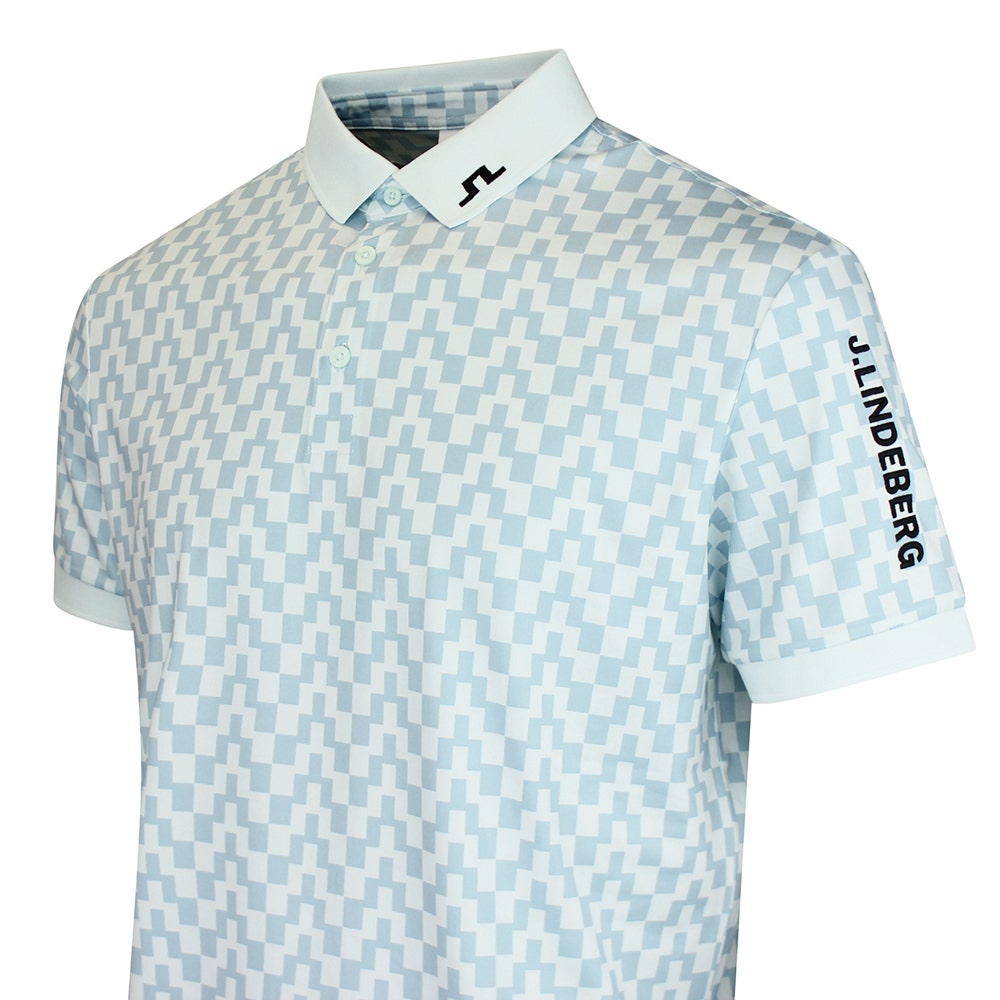 J.Lindeberg Golf Shirt - Tour Tech Print Reg. Fit - BS Skylight SS26