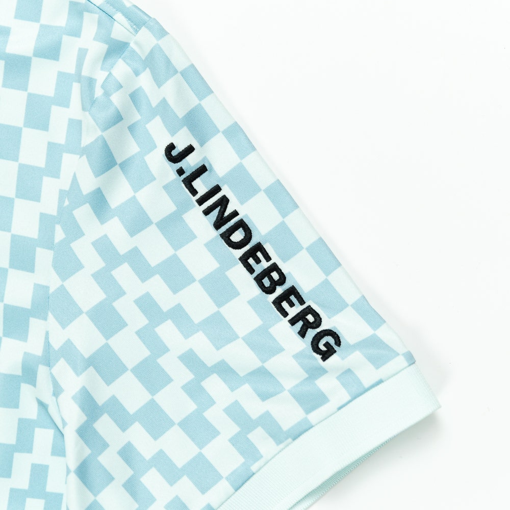 J.Lindeberg Golf Shirt - Tour Tech Print Reg. Fit - BS Skylight SS26