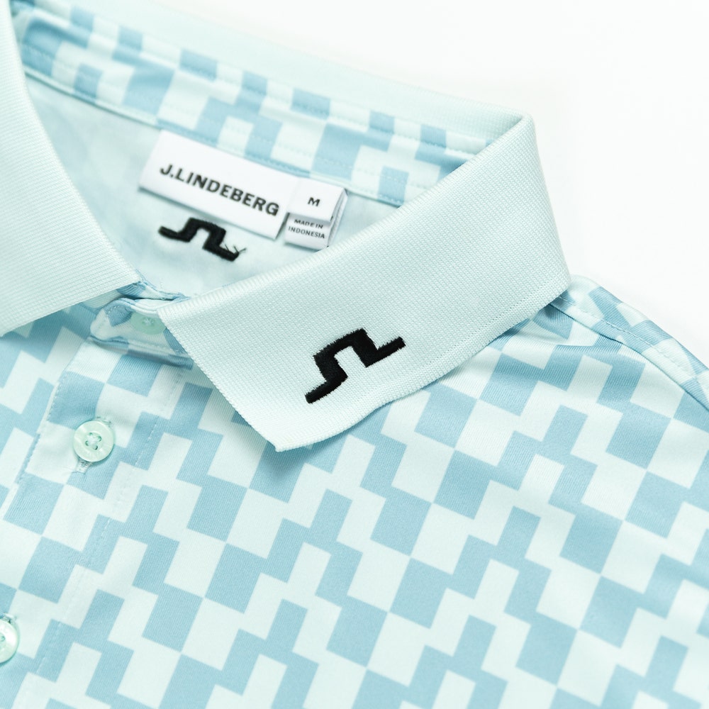 J.Lindeberg Golf Shirt - Tour Tech Print Reg. Fit - BS Skylight SS26