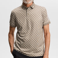 J.Lindeberg Golf Shirt - Tour Tech Print Reg. Fit - CJS Brindle AW26