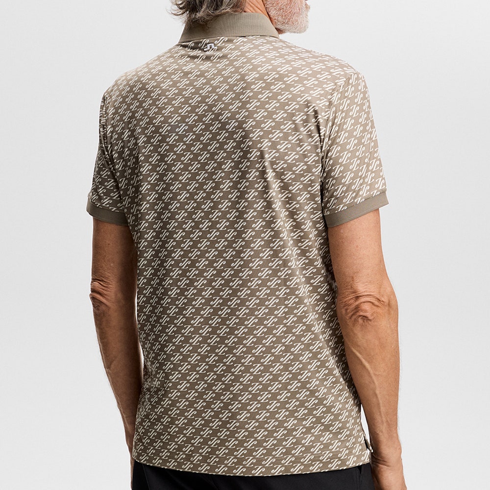 J.Lindeberg Golf Shirt - Tour Tech Print Reg. Fit - CJS Brindle AW26