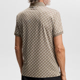 J.Lindeberg Golf Shirt - Tour Tech Print Reg. Fit - CJS Brindle AW26