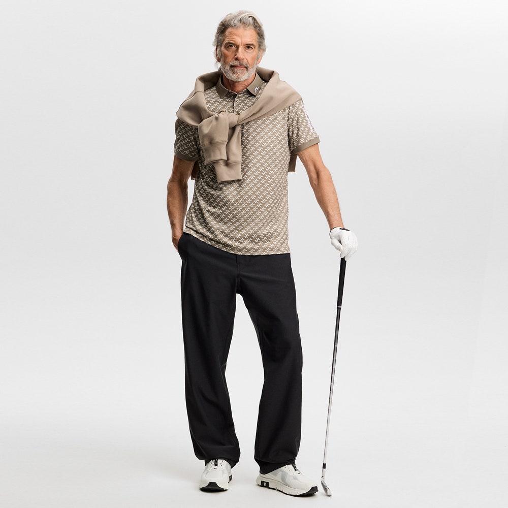 J.Lindeberg Golf Shirt - Tour Tech Print Reg. Fit - CJS Brindle AW26