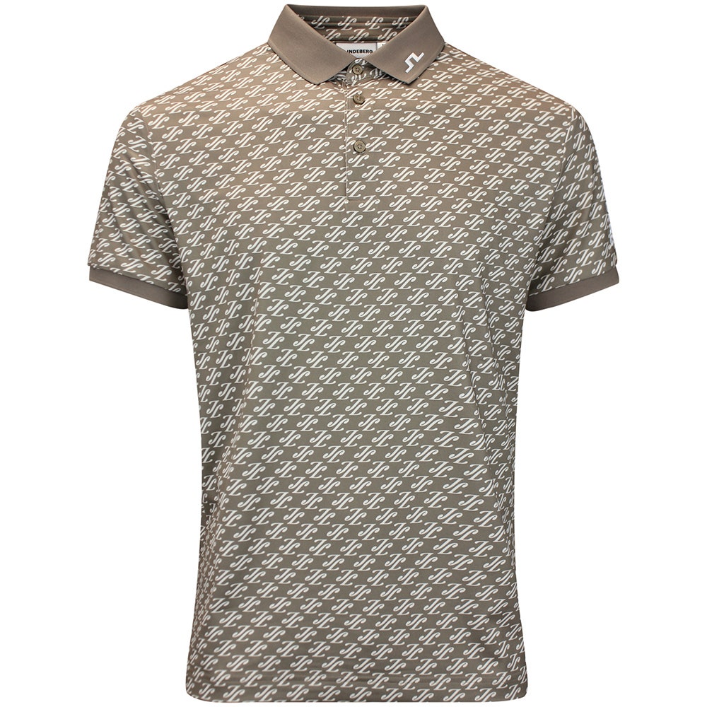 J.Lindeberg Golf Shirt - Tour Tech Print Reg. Fit - CJS Brindle AW26